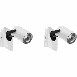 KLIP - Wandlamp set van 2 - Wit  - Metaal