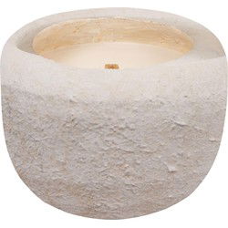 PTMD Kaars Gabor - 21x21x16 cm - Cement - Creme
