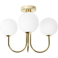 Beliani SHIRE - Plafondlamp-Goud-Glas, IJzer