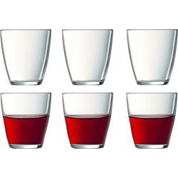 Luminarc water drinkglazen - 6x - transparant - glas - 250 ml - Drinkglazen