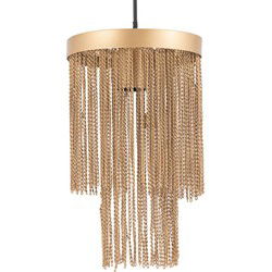 PTMD Hanglamp Brenton - 18x18x30 cm - Ijzer - Goud