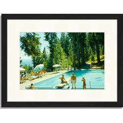 Lifeguard - Fotoprint in houten frame met passe partout - 30 X 40 X 2,5 cm