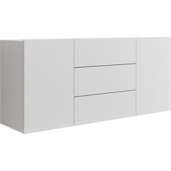 Meubella Dressoir Asilento - Mat wit - 140 cm