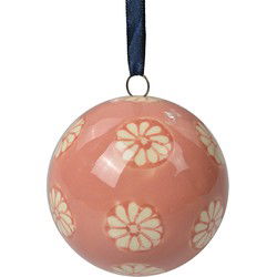 Clayre & Eef Decoratie Hanger Roze Keramiek Bloemen