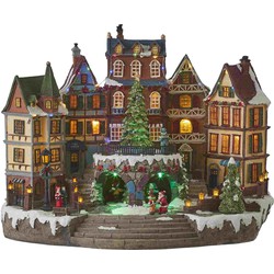 Luville Kerstdorp Village - 41.5x25x31.5 cm - Polyresin - Multi