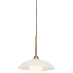 LED hanglamp met glazen schotel Steinhauer Sovereign classic Brons