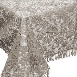 Unique Living tafelkleed - buiten/binnen - lichtgrijs - 140 x 180 cm - Tafellakens