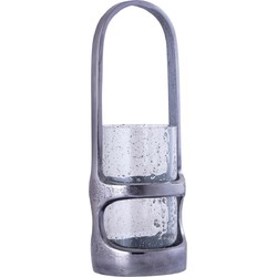 PTMD Lantaarn Rahana - 14x14x40 cm - Aluminium - Zwart