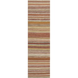 Safavieh Tribal Inspired Indoor Flatweave Vloerkleed, Gestreepte Kelim Collectie, STK311, in Beige, 76 X 122 cm