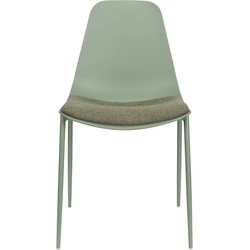 Eetkamerstoel Groen - Zithoogte 48cm - 48,5x49x88cm - Jeffrey - Set van 4
