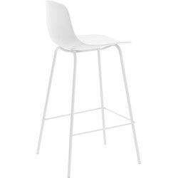 Barstoel Wit - Kunststof - Barstoel Whitby - Set van 2