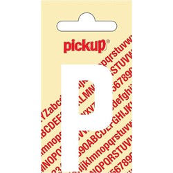 Plakletter Nobel Sticker witte letter P - Pickup