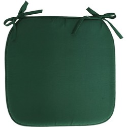 Gerimport Stoelkussen - binnen/buiten - donkergroen - 39x3 cm - polyester - tuinstoelkussens