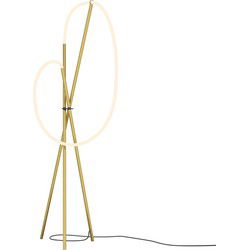 Maytoni - Vloerlamp Crochet - Aluminium - Zwart en messing