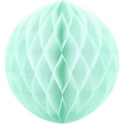 Kerstboomversiering 1x mintgroene kerstballen van papier 10 cm - Kerstbal