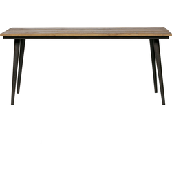 BePureHome Guild Tafel - Hout/Metaal - Naturel/Zwart - 77x180x90