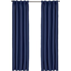 Larson - Luxe effen blackout gordijn - met haken - 3m x 2.5m - Donkerblauw