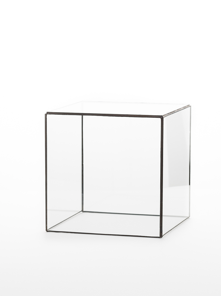 Geometrische Glazen Stolp van Hart & Ruyt - 15cm - Zwart - 