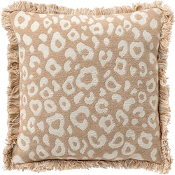 Dutch Decor LILO - Kussenhoes 45x45 cm - 100% katoen - panterprint - Pumice Stone - beige - Dutch Decor