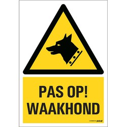 Combi-Bord 23x33 cm Pas op waakhond