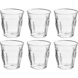 Drinkglazen/waterglazen Picardie - 6x stuks - transparant glas - 200 ML - Drinkglazen