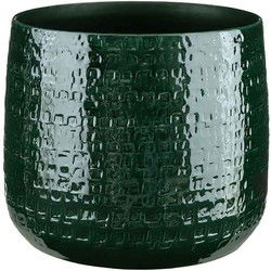 Mica Decorations Floyd Bloempot - H23 x Ø28 cm - Keramiek - Groen