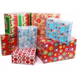 3x Kerstmis kadopapier/inpakpapier - Cadeaupapier