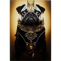 Glasschilderij Prince Pug 40x60cm