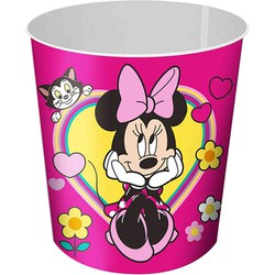 Minnie Mouse prullenbak/papiermand - kunststof - 21,5 x 21 cm - Prullenmanden