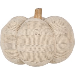 Clayre & Eef Decoratie Pompoen Ø 20x14 cm Beige Stof