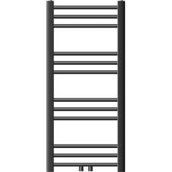 Badkamerradiator Sahara 400x800 mm antraciet gebogen met middenaansluiting