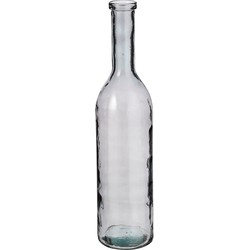 Mica Decorations Rioja Fles Vaas - H75 x Ø18 cm - Gerecycled Glas - Donkergrijs