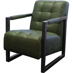 Fauteuil - Salina - Lederlook Missouri groen 10