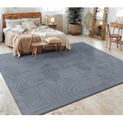 Laagpolig Vloerkleed Lely - Japandi - Antraciet - 240x340 cm