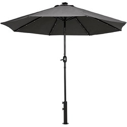 Feel Home - LED parasol - 2.7 meter - Donkergrijs