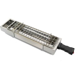 Spiedini - ElectroGrill 1800 - eBBQ - Elektrische grill (met rooster) voor binnen, voor het grillen/barbecuen van saté, arrosticini of spiesjes - 1800 Watt - RVS
