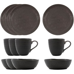 House Doctor Servies set rustic grijs 12 stuks