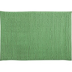 MSV Badkamerkleed/badmat - kleedje voor op de vloer - groen - 60 x 90 cm - Microvezel - Badmatjes