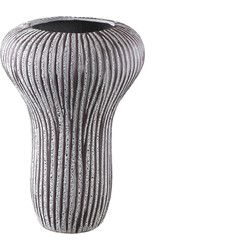PTMD Bloempot Kayson - 30x30x44 cm - Keramiek - Grijs
