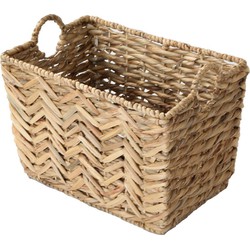 Hoge mand van waterhyacint - L46cm x H32 cm