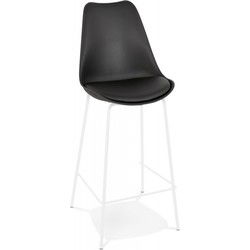 Halfhoge snackkruk LEMON 49x45x105 cm Zwart