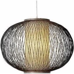Fine Asianliving Bamboe Hanglamp Zwart Simon D40xH33cm