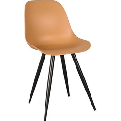 LABEL51 Eetkamerstoel Monza - Oker - Kunststof - Black Frame