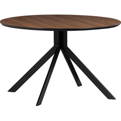 WOOOD Exclusive Bruno Eettafel Rond - Walnoot - 75x120x120