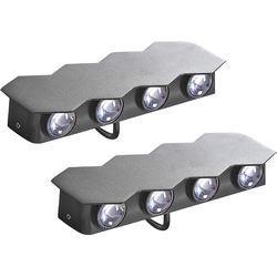 Beliani WELDON - Tuin LED wandlamp-Zwart-Aluminium