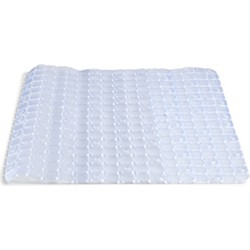 Anti-slip badkamer douche/bad mat transparant PVC 50 x 50 cm - Badmatjes