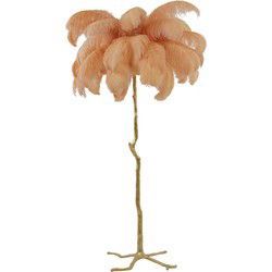 Light & Living - vloerlamp - Feather - oranje - kunststof - design lamp - E14 - 1860790