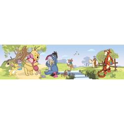 Disney zelfklevende behangrand Winnie de Poeh groen en blauw - 14 x 500 cm - 600009