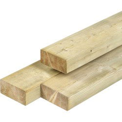 Regel Noord-Europees O/S-IV vuren 4,5x9,5x360 cm Tuindeco