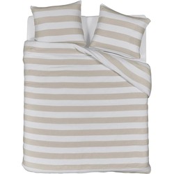 Riviera Maison Striped Dekbedovertrek Zand-Lits-jumeaux (240 x 200/220 cm)